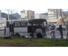 Автобус изгоря в Сливен