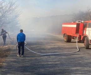 Доброволци помогнаха за ликвидирането на пожар край Стара река