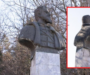  Крадци опитаха да задигнат бюст-паметник на Ботев, теглейки го с автомобил