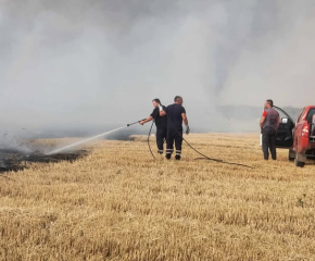 Мъж пострада при пожар в землището на боляровското село Крайново 