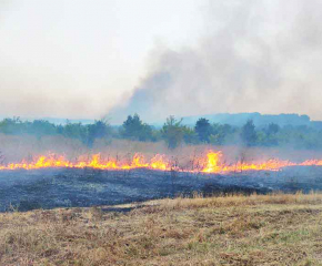 Разраства се пожарът между селата Васково и Оряхово в община Любимец