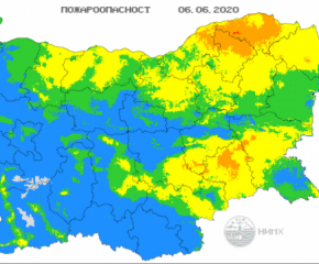 Жълт код за пожароопасност в Ямбол, Сливен и още  11 области в страната