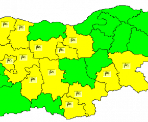 Жълт код за силен вятър в Ямбол и още 12 области в страната